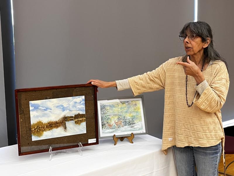 Michele N with Artwork